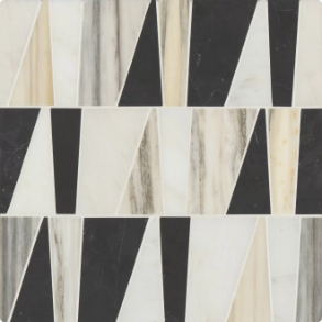 Zayden Honed Marble Mosaic Tile in Warm Blend - marble tile